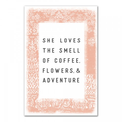 Loves The Smell Of Coffee 12x18 Canvas Wall Art