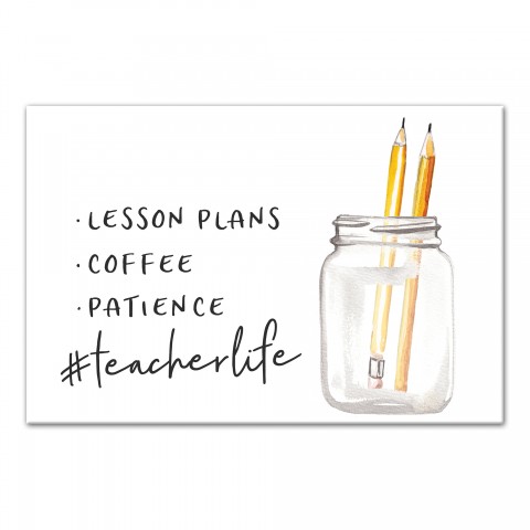 #TeacherLife 18x12 Canvas Wall Art