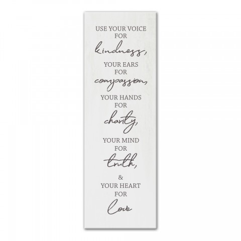 Use Your Voice For Kindness 12x36 Canvas Wall Art