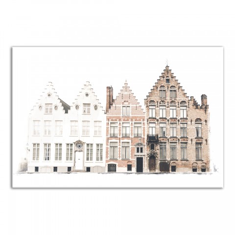 Brick Buildings 24x16 Canvas Wall Art