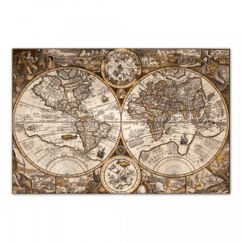 Old World Map 18x12 Canvas Wall Art