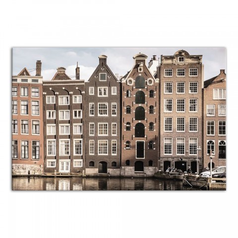 Amsterdam Buildings  18x12 Canvas Wall Art