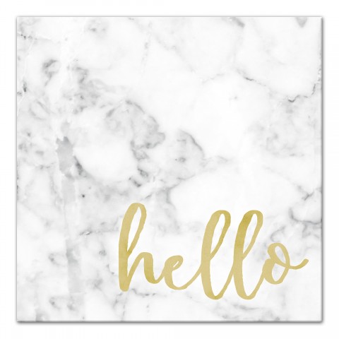 Hello Marble  12x12 Canvas Wall Art