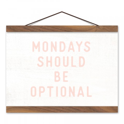 Mondays Optional 8x12 Teak Hanging Canvas