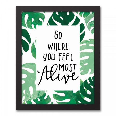 Feel Most Alive 11x14 Black Framed Canvas