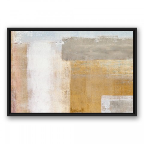Golden Corner  30x20 Black Floating Framed Canvas