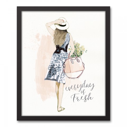 Everyday Is Fresh 16x20 Black Framed Canvas