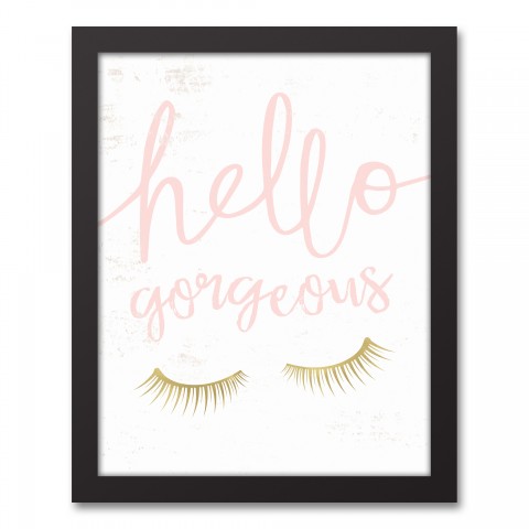Hello Gorgeous 11x14 Black Framed Canvas