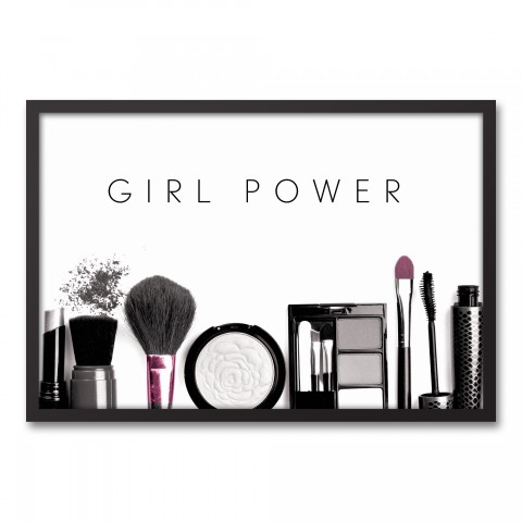 Girl Power 30x20 Black Framed Canvas