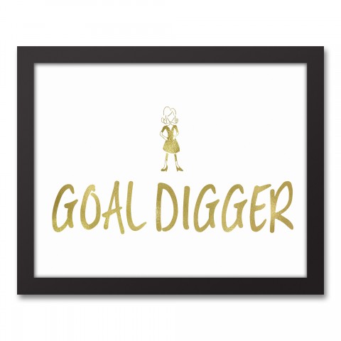 Goal Digger 14x11 Black Framed Canvas
