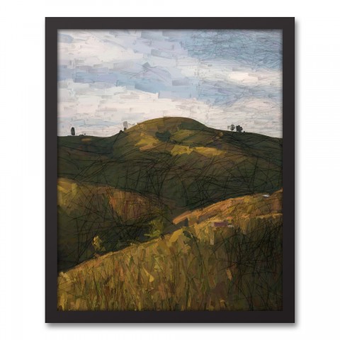 Dark Painted Hills 16x20 Black Framed Canvas