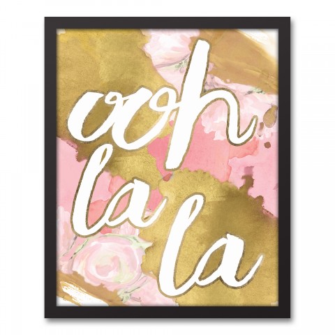 Ooh La La 16x20 Black Framed Canvas