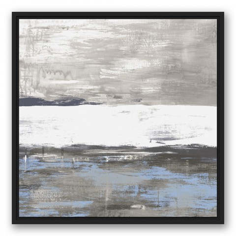 Texture 24x24 Black Floating Framed Canvas