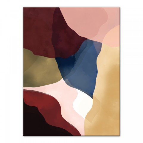 Organic Shapes Darker 30x40 Canvas Wall Art