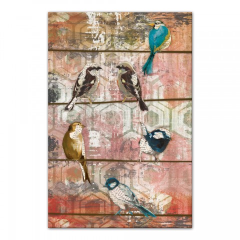 Birds Chilling Moroccan 20x30 Canvas Wall Art