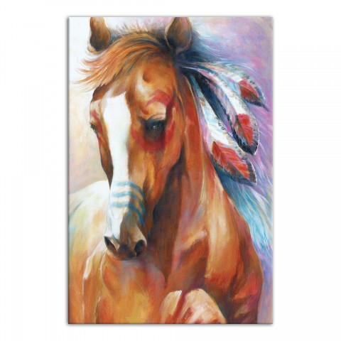 Native American Horse 20x30 Canvas Wall Art