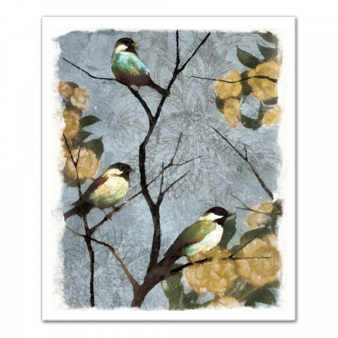 Chilling Birds 20x24 Canvas Wall Art