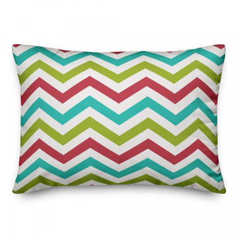 Colorful Chevron 14x20 Spun Poly Pillow
