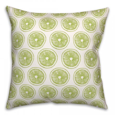 Lime Slice  18x18 Spun Poly Pillow