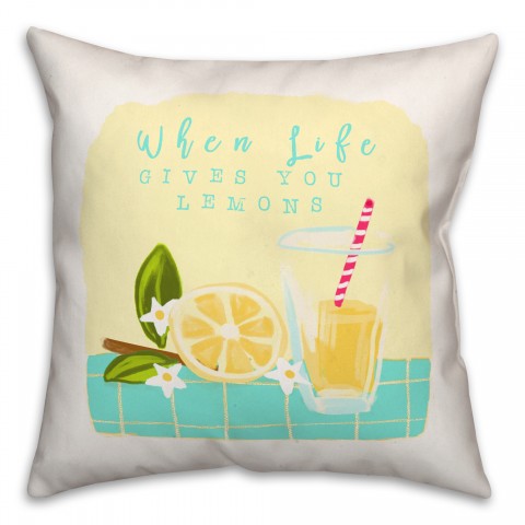 When Life Gives You Lemons 18x18 Spun Poly Pillow