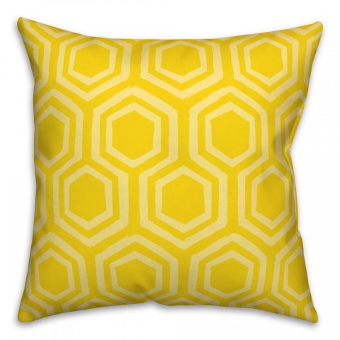 Drawn Heagon  18x18 Spun Poly Pillow