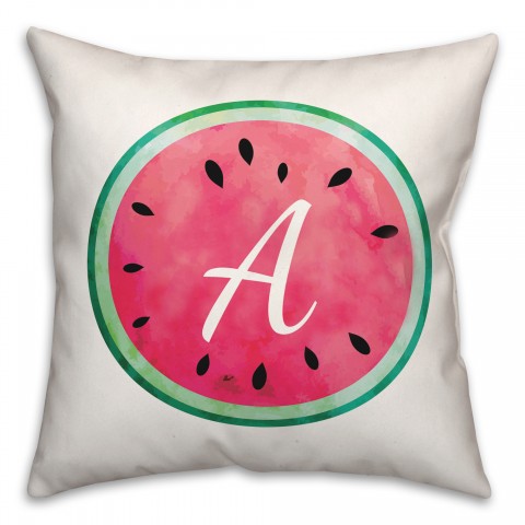 Monogram 18x18 Personalized Spun Poly Pillow