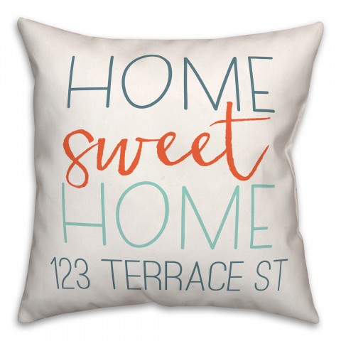 Sweet Home 18x18 Personalized Spun Poly Pillow