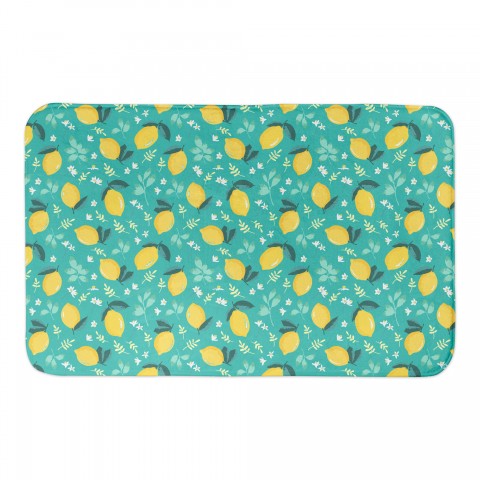 Lemon Teal 34x21 Bath Mat