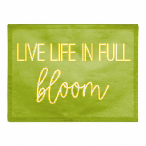 Live Life Full Bloom 18x14 Poly Twill Placemat