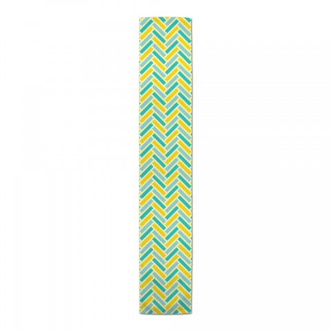 Retro Flowers Lemon Lime Runner