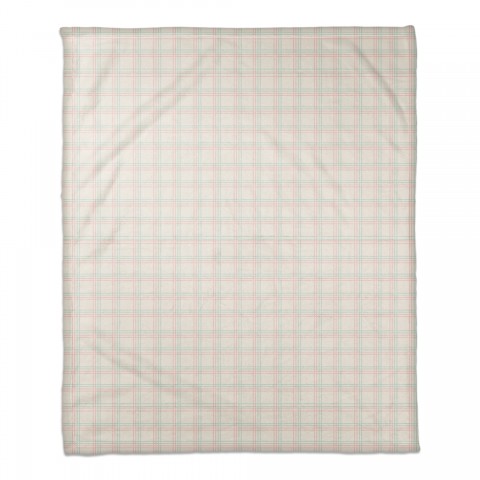 Pink Blue Grid  50x60 Coral Fleece Blanket
