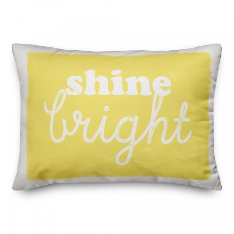 Shine Bright Yellow 14x20 Spun Poly Pillow
