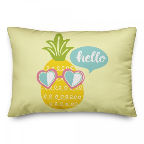 Hello Pineapple 14x20 Spun Poly Pillow