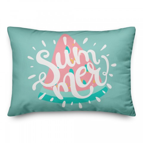 Summer Watermelon Bright 14x20 Spun Poly Pillow