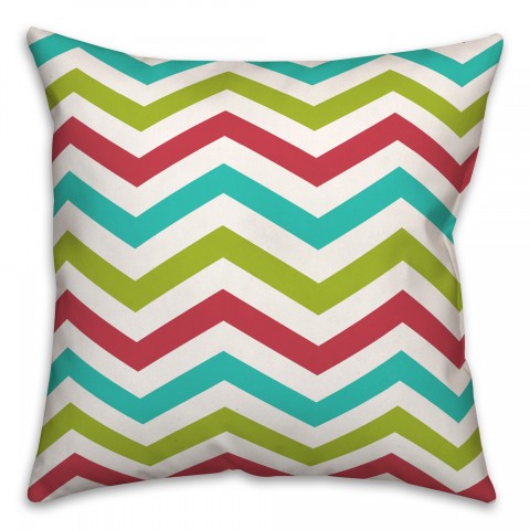 Colorful Chevron 18x18 Spun Poly Pillow