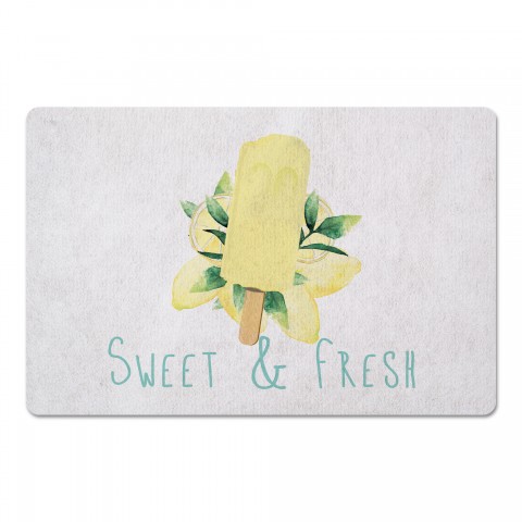 Lemon Popsicle Sweet Fresh 27x18 Floor Mat