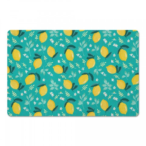 Lemon Teal 27x18 Floor Mat