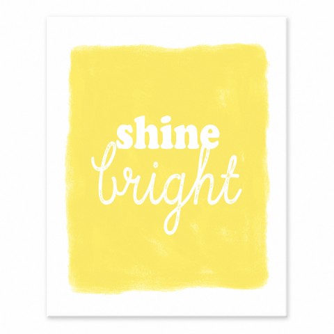 Shine Bright Yellow 8x10 Tabletop Canvas
