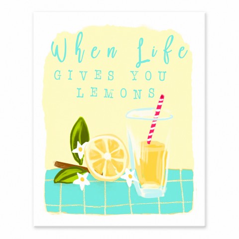 Life Lemons Lemonade 8x10 Tabletop Canvas
