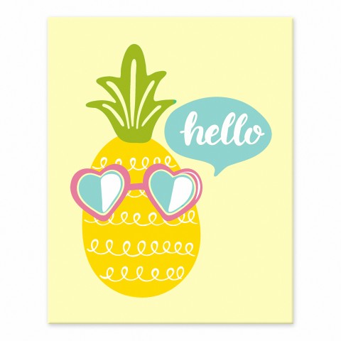 Hello Pineapple 8x10 Tabletop Canvas