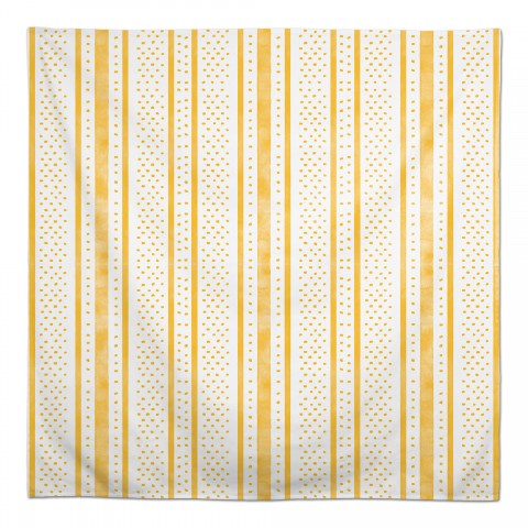 Polka Dot Watercolor Stripes Tablecloth