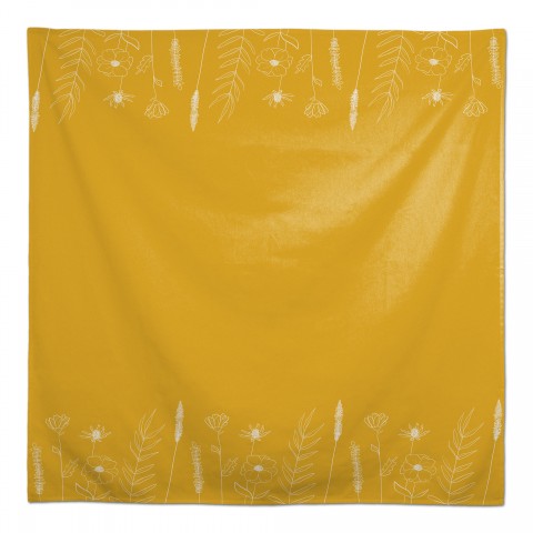 Handdrawn Flowers Tablecloth