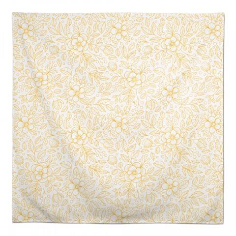 Doodle Flower Pattern Tablecloth