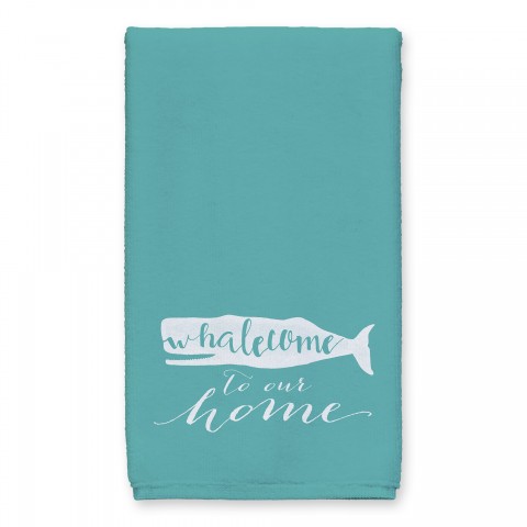 Whalecome Home Teal Tea Towel