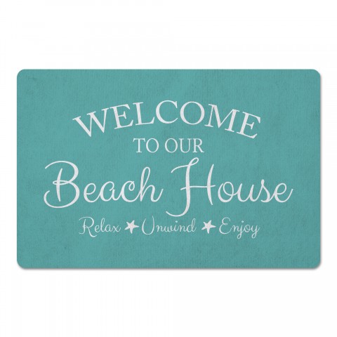 Welcome Beach House Teal Textiles
