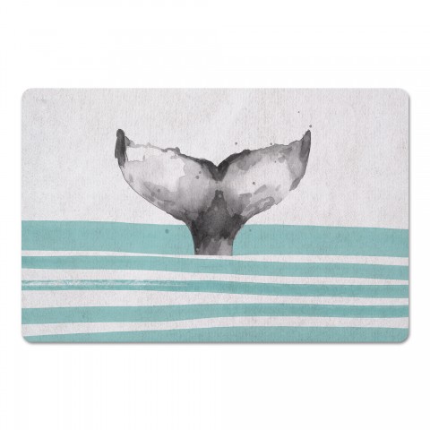 Whale Tail Stripes Teal Textiles