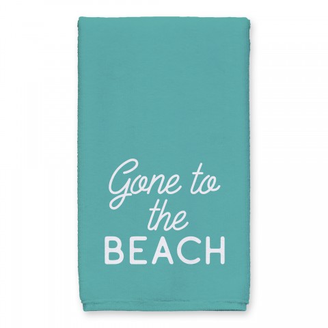 Gone To Beach Teal Tea Towel