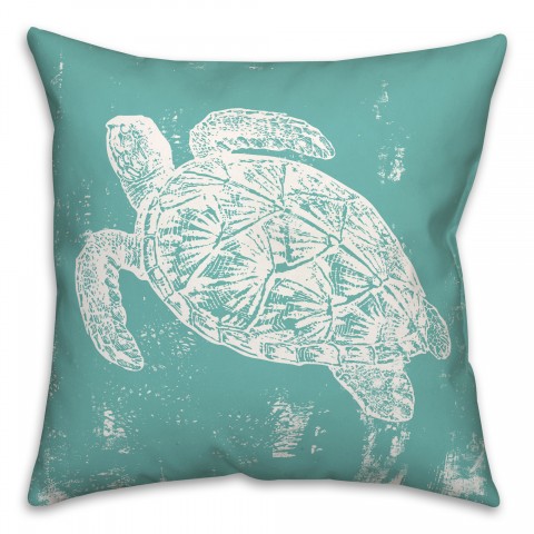 Stamp Turtle Pillow