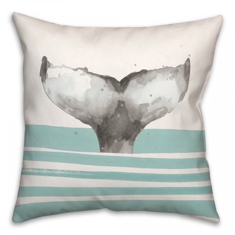 Whale Tail Stripes Pillow