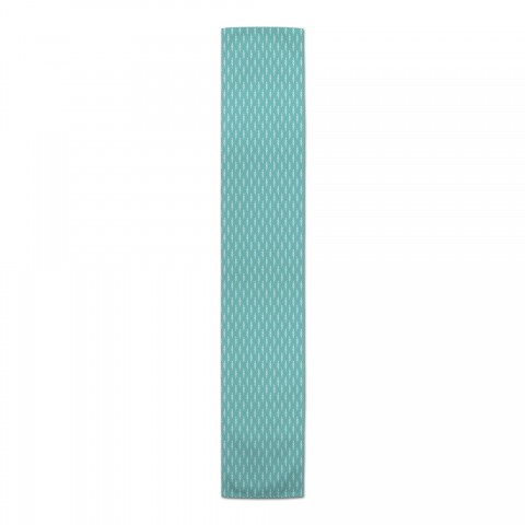 Indigo Leaf Teal Runner
